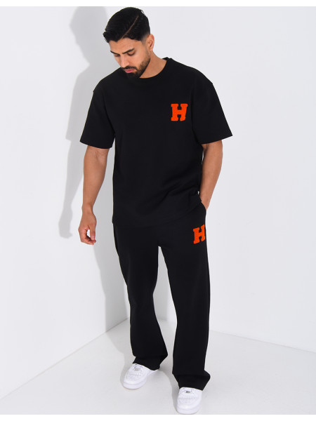 Ensemble pantalon et t-shirt lettre H