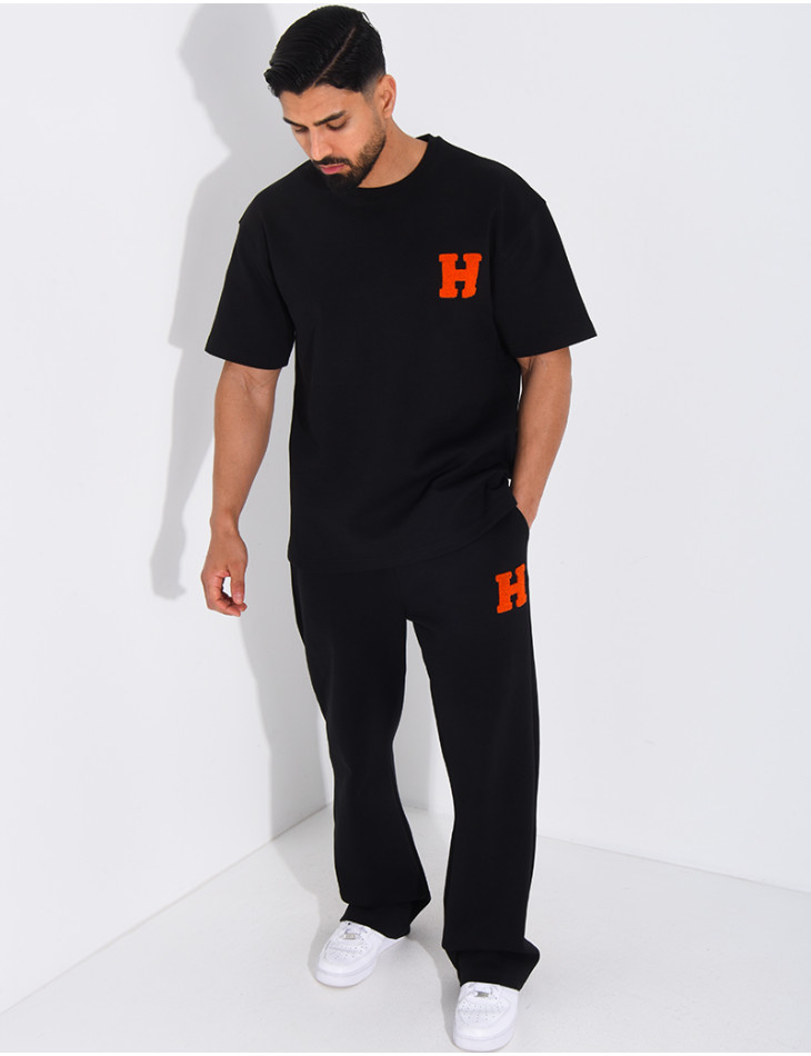 Ensemble pantalon et t-shirt lettre H