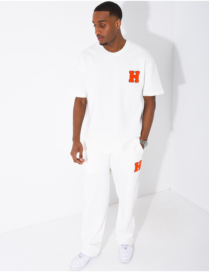 Ensemble pantalon et t-shirt lettre H