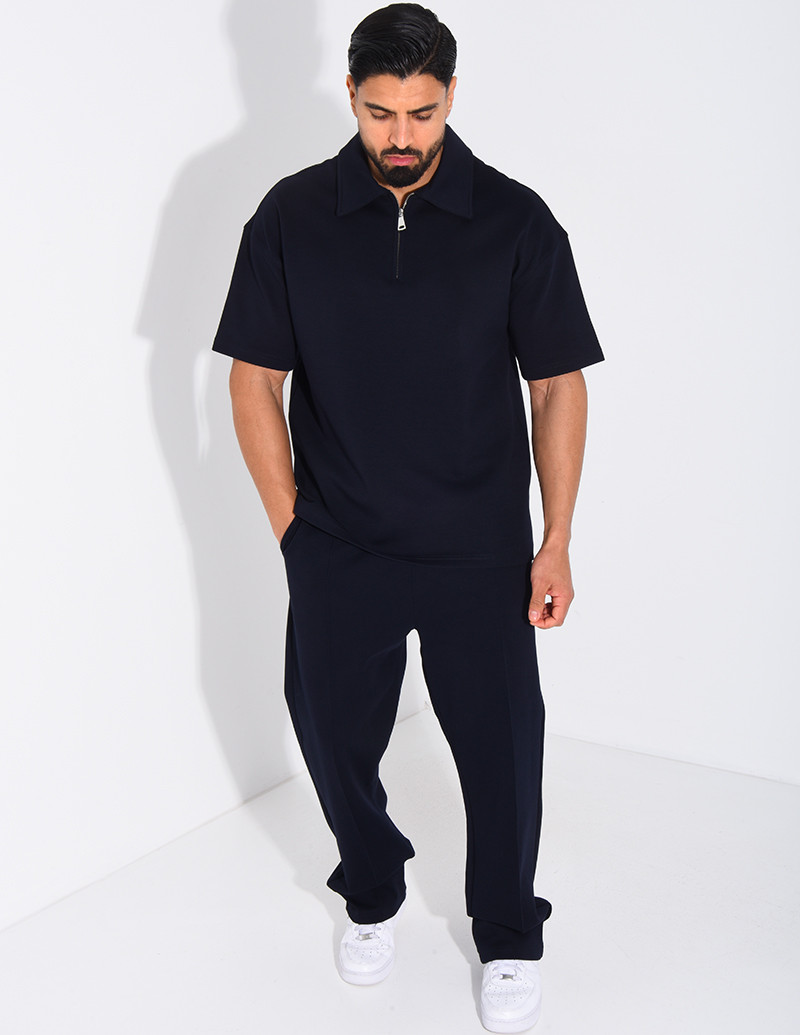 Ensemble pantalon et polo à...