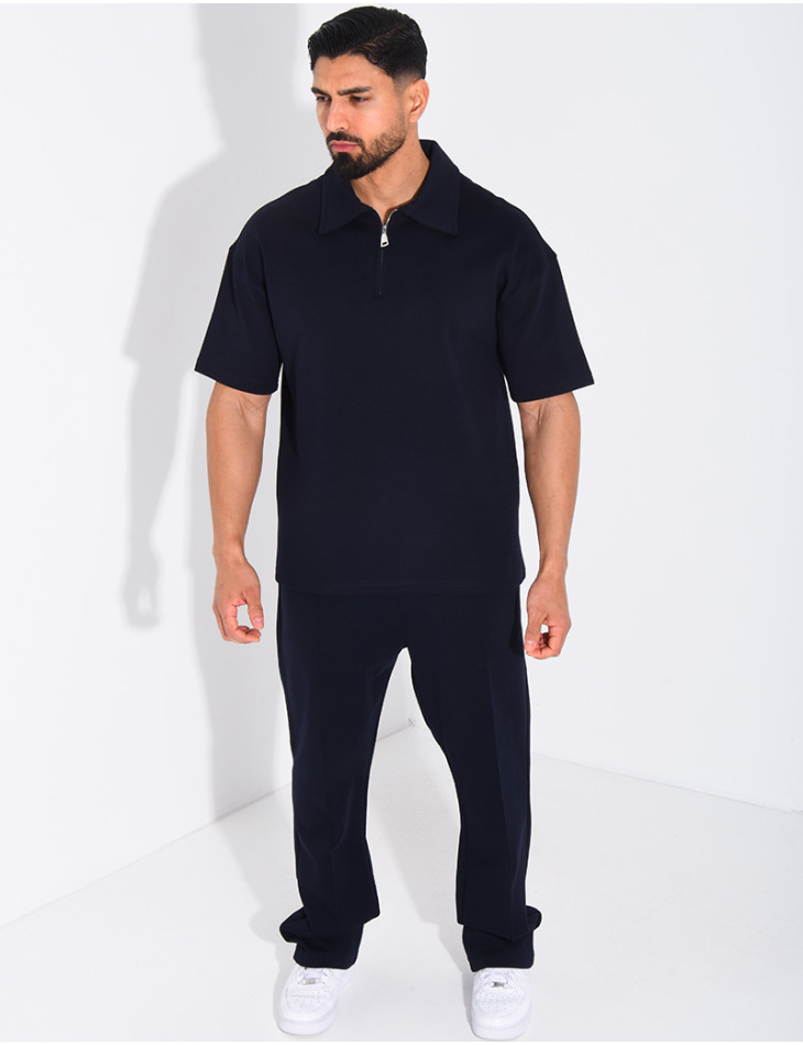 Ensemble pantalon et polo à zip