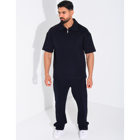 Ensemble pantalon et polo à zip