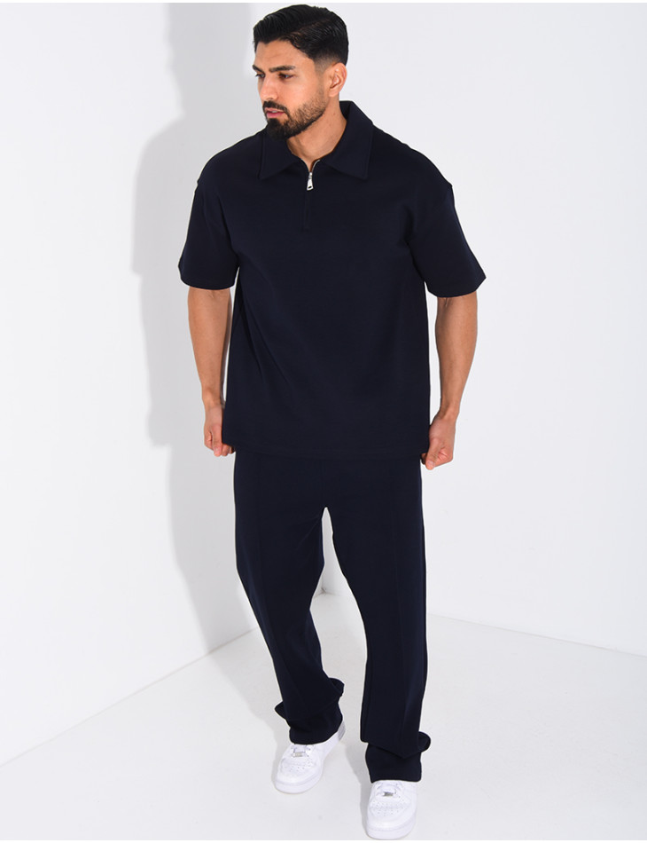 Ensemble pantalon et polo à zip