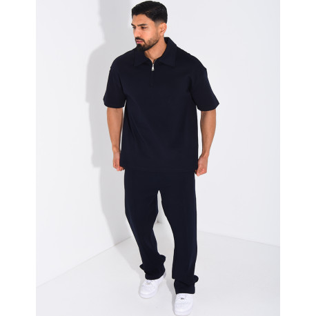 Ensemble pantalon et polo à zip