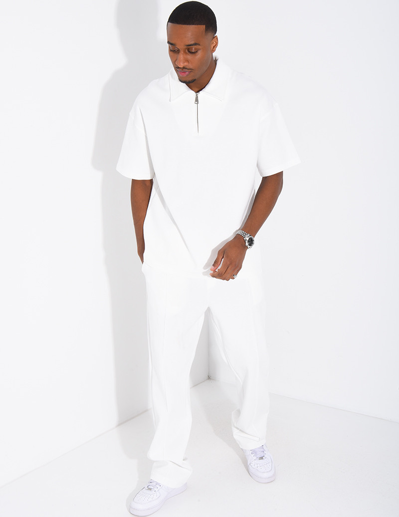 Ensemble pantalon et polo à...