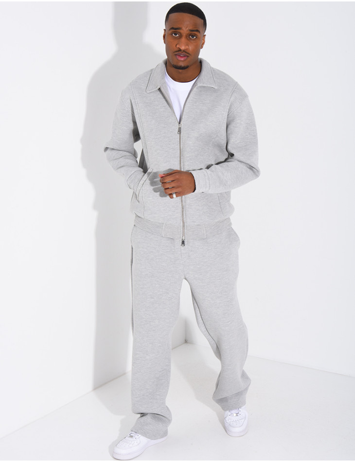 Ensemble de jogging pantalon et veste col montant
