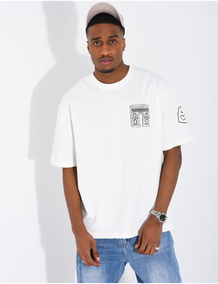 T-shirt avec arc de triomphe