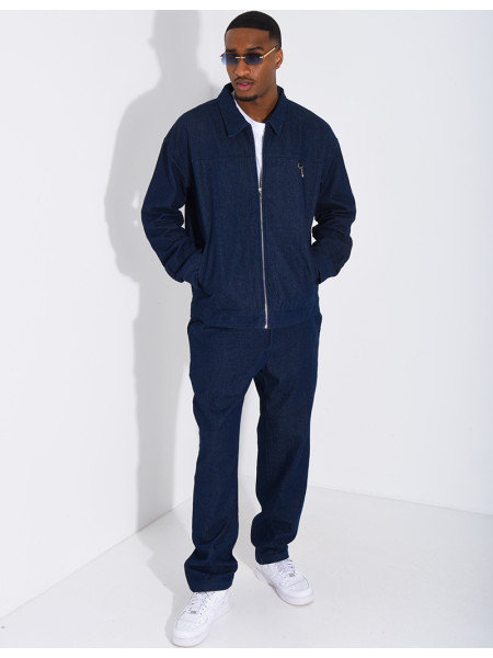 Ensemble pantalon et veste en jeans