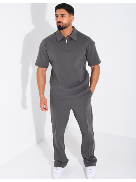 Ensemble pantalon et polo à zip