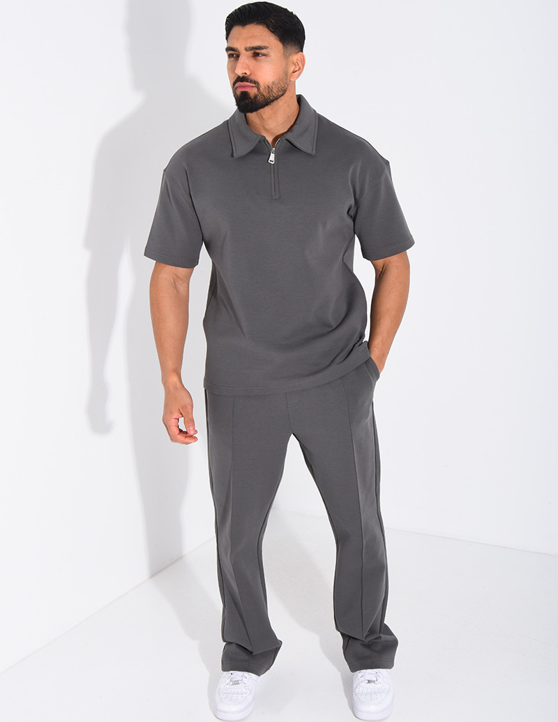 Ensemble pantalon et polo à...