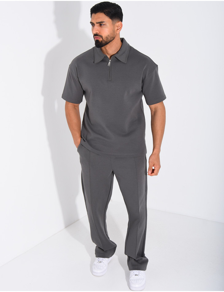 Ensemble pantalon et polo à zip