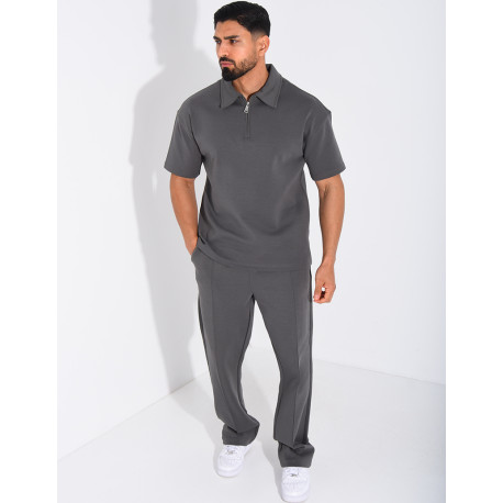 Ensemble pantalon et polo à zip