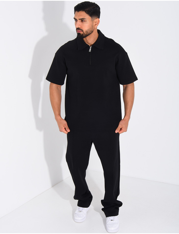 Ensemble pantalon et polo à zip