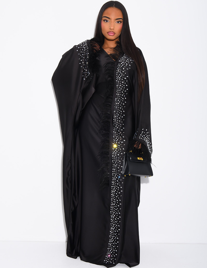 Abaya papillon à cristaux &...