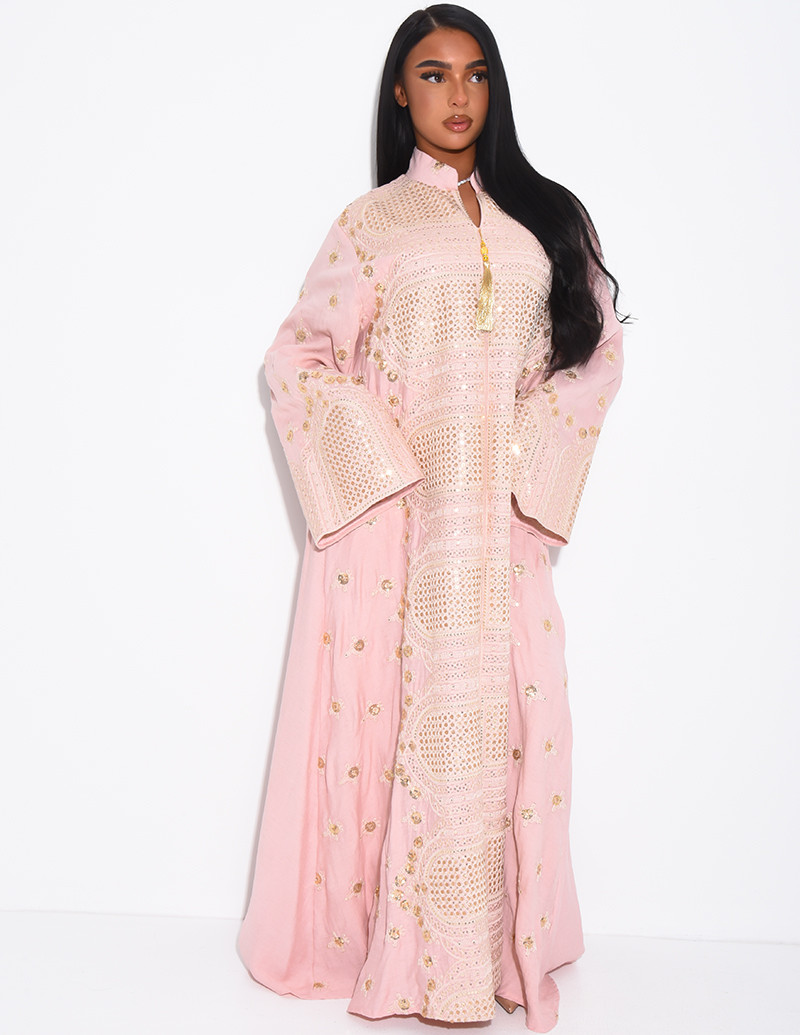 Abaya aus Baumwolle mit...