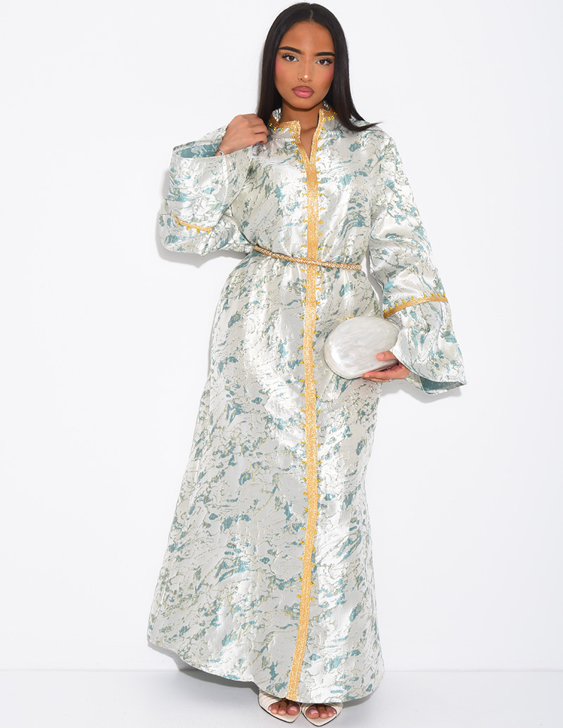 Hochwertige Brokat-Abaya...