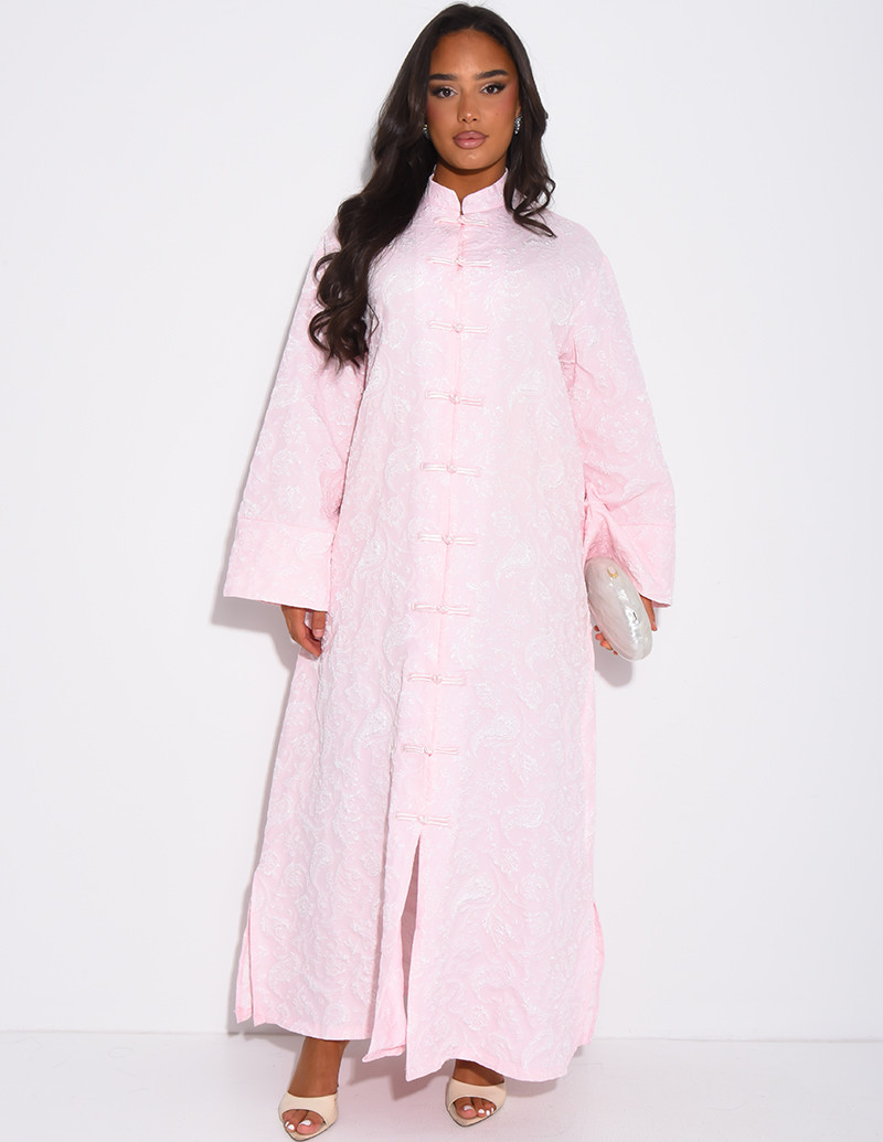 Kimono robe à motifs ton...