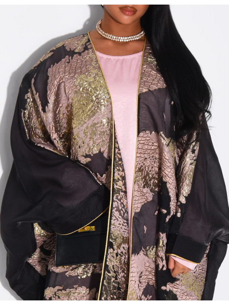 Ensemble robe manches longues et kimono premium assorti