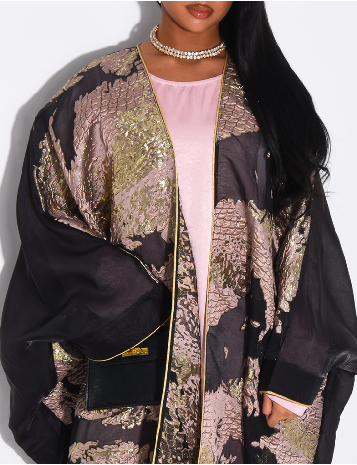 Ensemble robe manches longues et kimono premium assorti