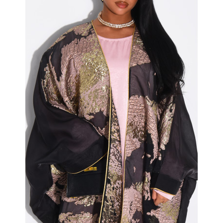 Ensemble robe manches longues et kimono premium assorti