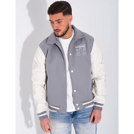 Veste bi-matière avec arc de triomphe