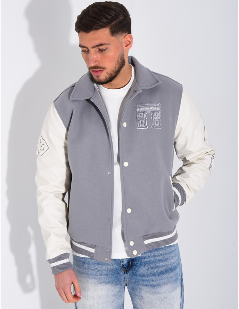 Veste bi-matière avec arc...