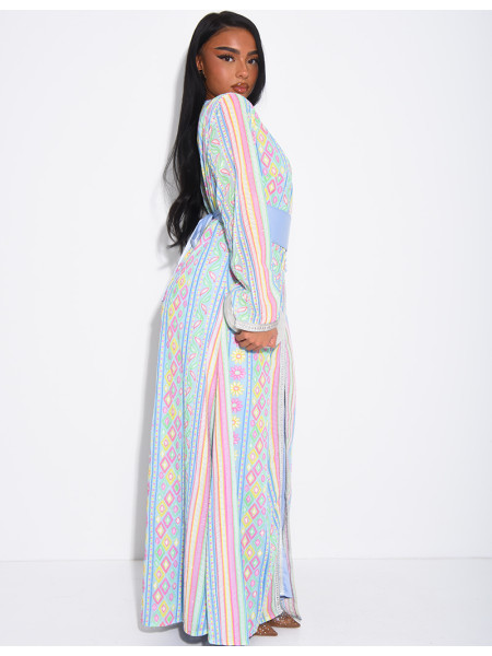 Abaya style caftan brodé à strass