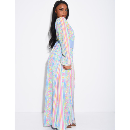 Abaya style caftan brodé à strass