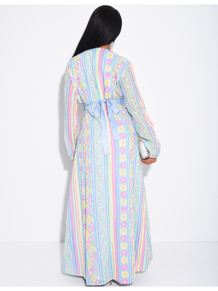 Abaya style caftan brodé à strass