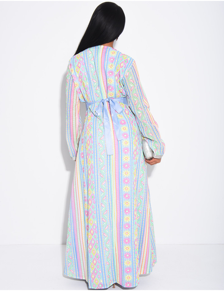 Abaya style caftan brodé à strass