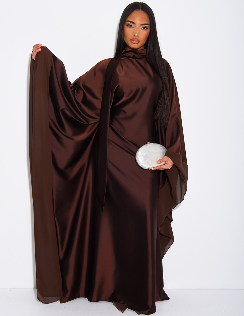 Thick satin abaya dress...