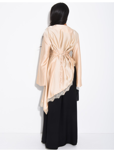 Ensemble robe sans manche et tunique à dentelle