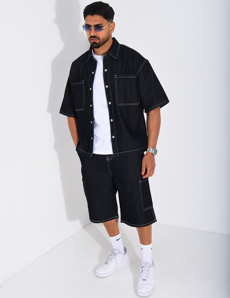 Ensemble en jeans short et...