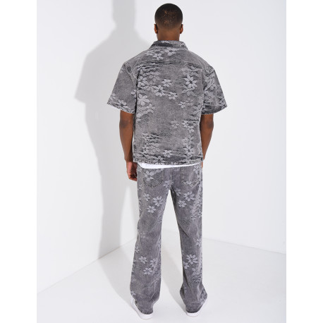 Ensemble en jeans à motifs pantalon et chemise