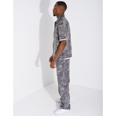 Ensemble en jeans à motifs pantalon et chemise