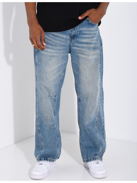 Jeans à couture contrastante