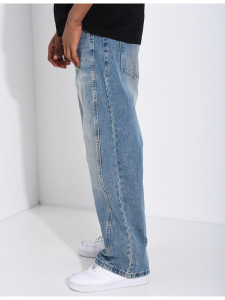 Jeans à couture contrastante