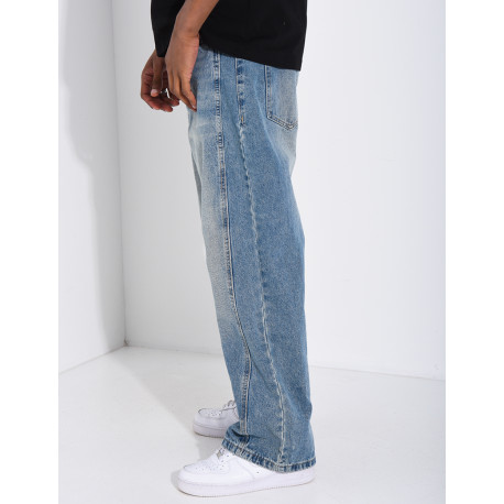 Jeans à couture contrastante