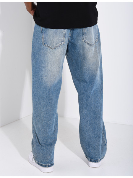 Jeans à couture contrastante