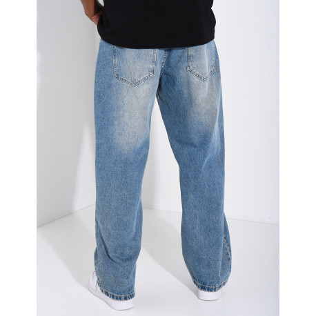 Jeans à couture contrastante