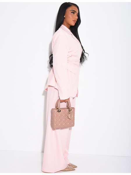 Ensemble de tailleur blazer cintré et pantalon droit