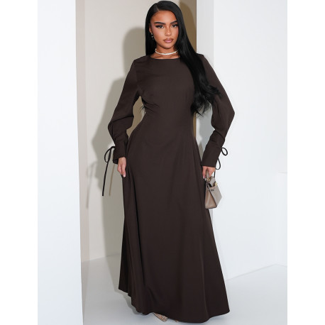 Robe longue à nouer en tissu premium