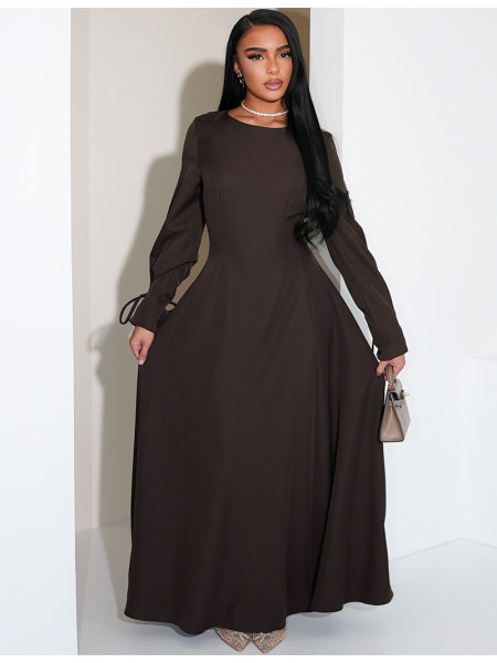 Robe longue à nouer en tissu premium