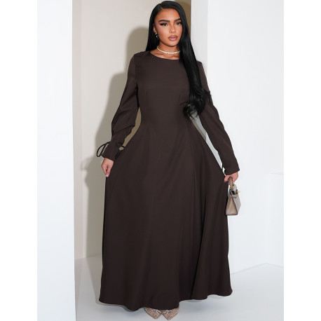 Robe longue à nouer en tissu premium