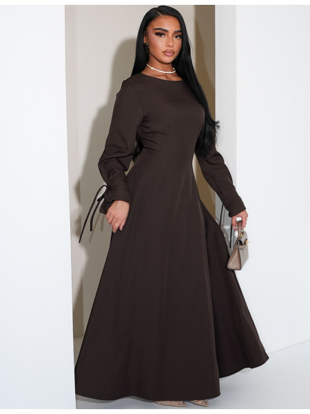 Robe longue à nouer en tissu premium