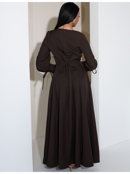 Robe longue à nouer en tissu premium