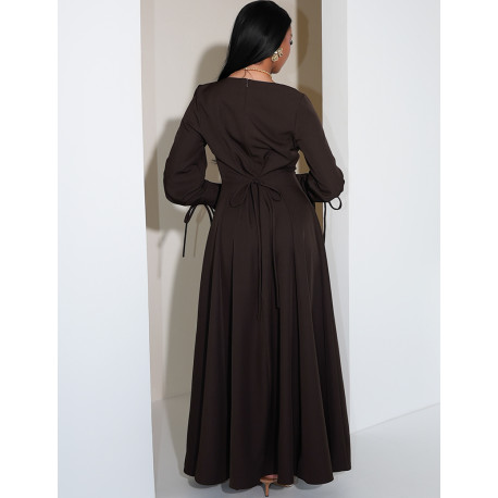 Robe longue à nouer en tissu premium