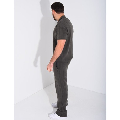 Ensemble pantalon et polo zippé
