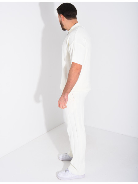 Ensemble pantalon et polo zippé