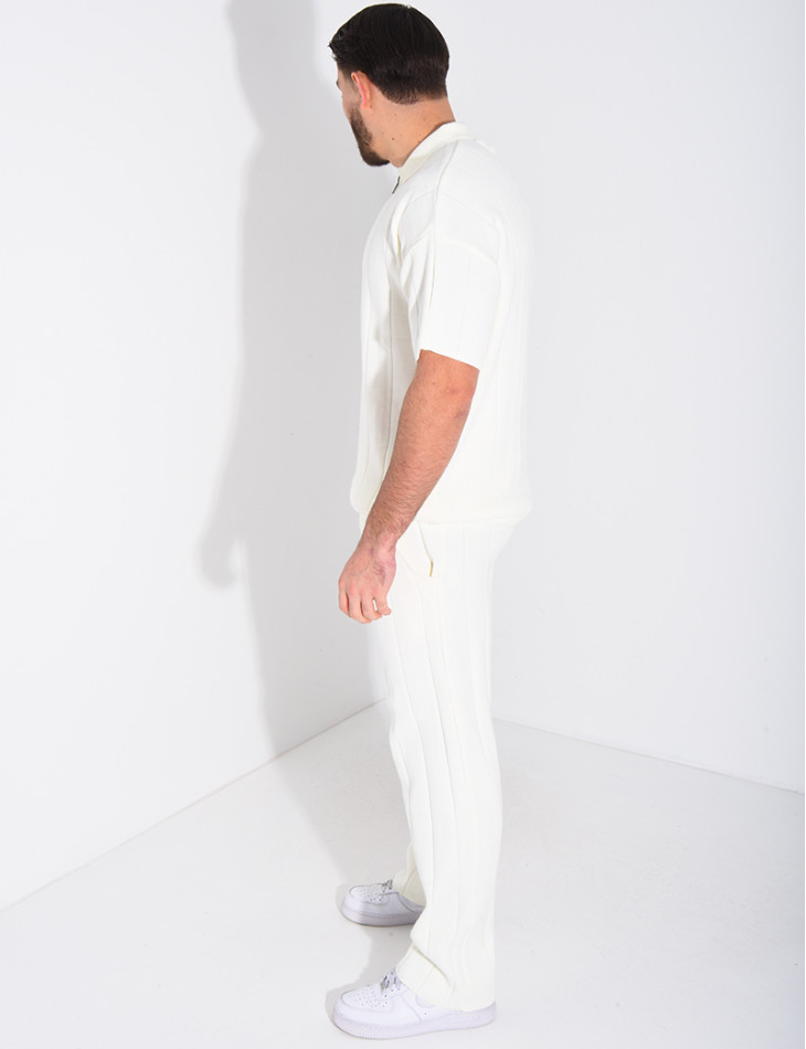 Ensemble pantalon et polo zippé